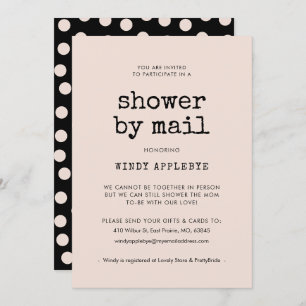 minimalistisch typemachine Baby shower per mail Kaart