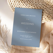 Minimalistisch Typografie Dusty Blue Wedding