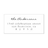 Minimalistisch Typografie Familie Script Retouradr Rubberstempel (Afrduk)