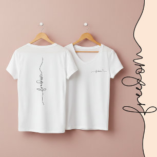 Minimalistisch typografisch ontwerp voor vrijheid t-shirt