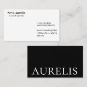 Minimalistisch typografisch Visitekaartje ontwerp (Voorkant / Achterkant)