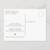 Minimalistisch uitgestelde bruiloft aankondigingskaart (Achterkant)