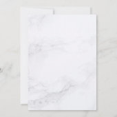 Minimalistisch uitnodigen van Floral Marble Weddin Kaart (Achterkant)