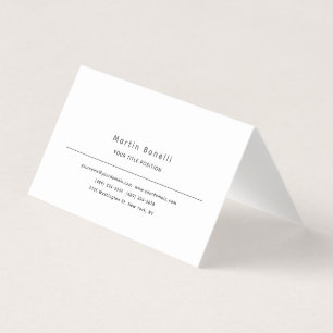 Minimalistisch Uniek Klassiek Eenvoudig Zwart Wit Visitekaartjes