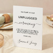 Minimalistisch Unplugged Ceremony Sign, Kaart