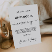 Minimalistisch Unplugged Ceremony Sign, Kaart