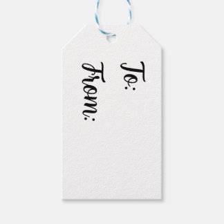 Minimalistisch van en naar cadeau-Labels Cadeaulabel