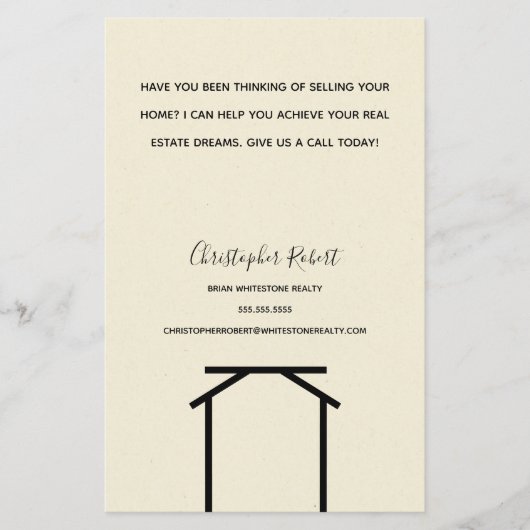 Minimalistisch van wit onroerend goed flyer (Voorkant)