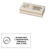 Minimalistisch van wit onroerend goed 	rubberstempel (Gestempeld)