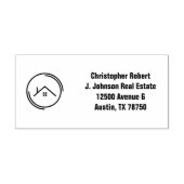 Minimalistisch van wit onroerend goed 	rubberstempel (Afrduk)