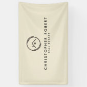 Minimalistisch van wit onroerend goed spandoek (Verticaal)