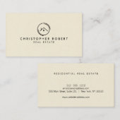 Minimalistisch van wit onroerend goed visitekaartje (Voorkant / Achterkant)
