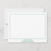 Minimalistisch Vanaf het bureau van Square Border Notitiekaartje (Voorkant)