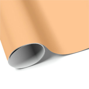 Minimalistisch vast blok ongekleurd Sinaasappel Cadeaupapier