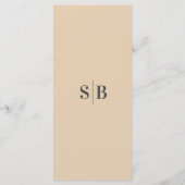 Minimalistisch vast kleurvast Geel goudbruin Menu (Achterkant)