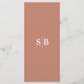 Minimalistisch vaste kleuren met terracotta bruild menu (Achterkant)