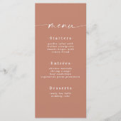 Minimalistisch vaste kleuren met terracotta bruild menu (Voorkant)