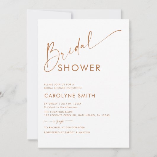 Minimalistisch verbrand Sinaasappels terracotta Vr Kaart (Voorkant)