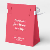 Minimalistisch verlangen en witte bruiloft bedankdoosjes (Achterkant)