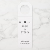 minimalistisch | Verloving | Black Bottle Hanger L (Achterkant)