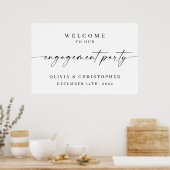 Minimalistisch verlovingsfeest welkomstbord poster (Keuken)