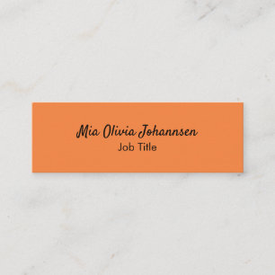 Minimalistisch vers Tangerine Mini Visitekaartje