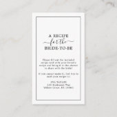 Minimalistisch verzoek om ontvangst informatiekaartje (Voorkant)