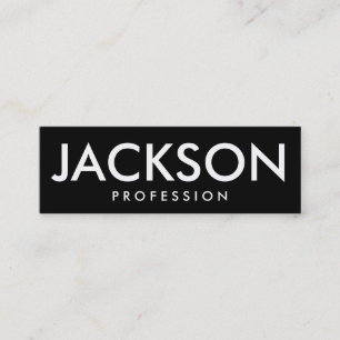 Minimalistisch vet zwart-wit visitekaartje