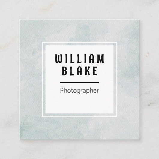 Minimalistisch vierkant ontwerp met QR-code Vierkante Visitekaartje (Voorkant)