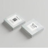 Minimalistisch vierkant ontwerp met QR-code Vierkante Visitekaartje