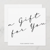 Minimalistisch Visitekaartje Cadeaucertificaat (Voorkant / Achterkant)