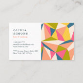 Minimalistisch Visitekaartje met abstract patroon (Achterkant)