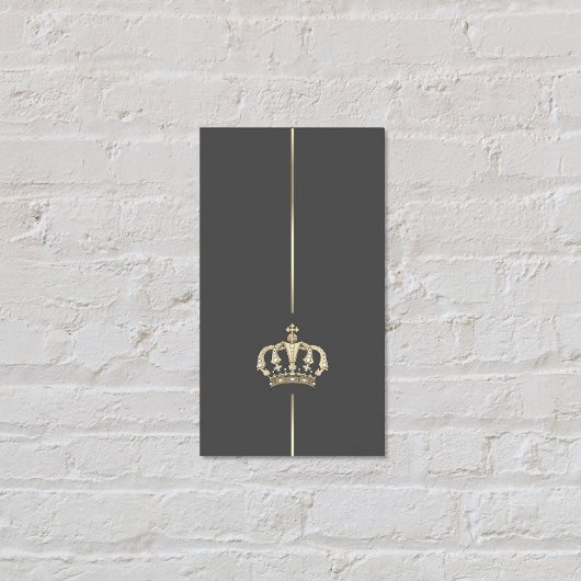Minimalistisch Visitekaartje met gouden kroon