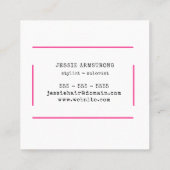 Minimalistisch Visitekaartje van de Retro Hair Sty (Achterkant)