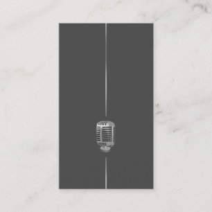 Minimalistisch Visitekaartje van de Retromicrofoon