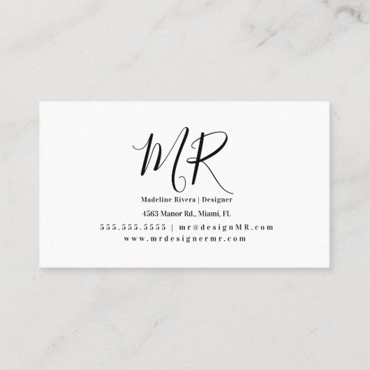 Minimalistisch Visitekaartje van flessen (Achterkant)