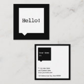 Minimalistisch Visitekaartje voor Black SpeechBubb (Voorkant / Achterkant)
