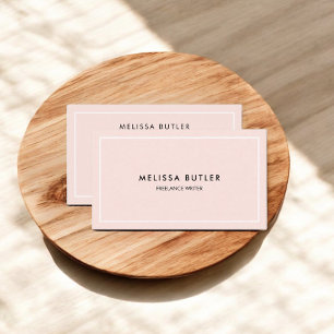Minimalistisch Visitekaartje voor Blush Pink