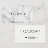 Minimalistisch Visitekaartje voor marmertextuur (Voorkant / Achterkant)