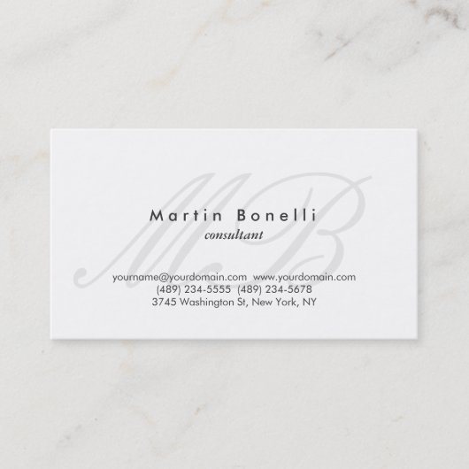 Minimalistisch Visitekaartje voor Script Consultan (Voorkant)