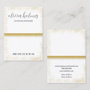 Minimalistisch visitekaartje voor witte sieraden
