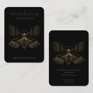 Minimalistisch visitekaartje voor witte sieraden