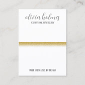 Minimalistisch visitekaartje voor witte sieraden (Voorkant)