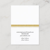 Minimalistisch visitekaartje voor witte sieraden (Achterkant)