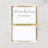 Minimalistisch visitekaartje voor witte sieraden (Voorkant)