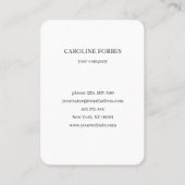 Minimalistisch Visitekaartje voor zonnescherm (Achterkant)