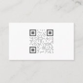 Minimalistisch Visitekaartje Witte QR-code met han (Voorkant)