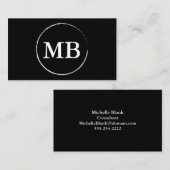 Minimalistisch Visitekaartje | Zwart (Voorkant / Achterkant)