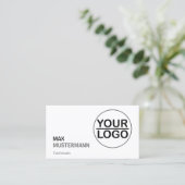 Minimalistisch Visitenkarten mit LOGO Visitekaartje (Staand voorkant)
