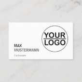 Minimalistisch Visitenkarten mit LOGO Visitekaartje (Voorkant)